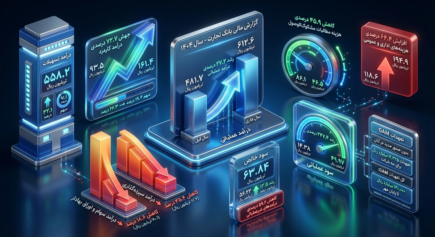 صورت مالی بانک تجارت کدال