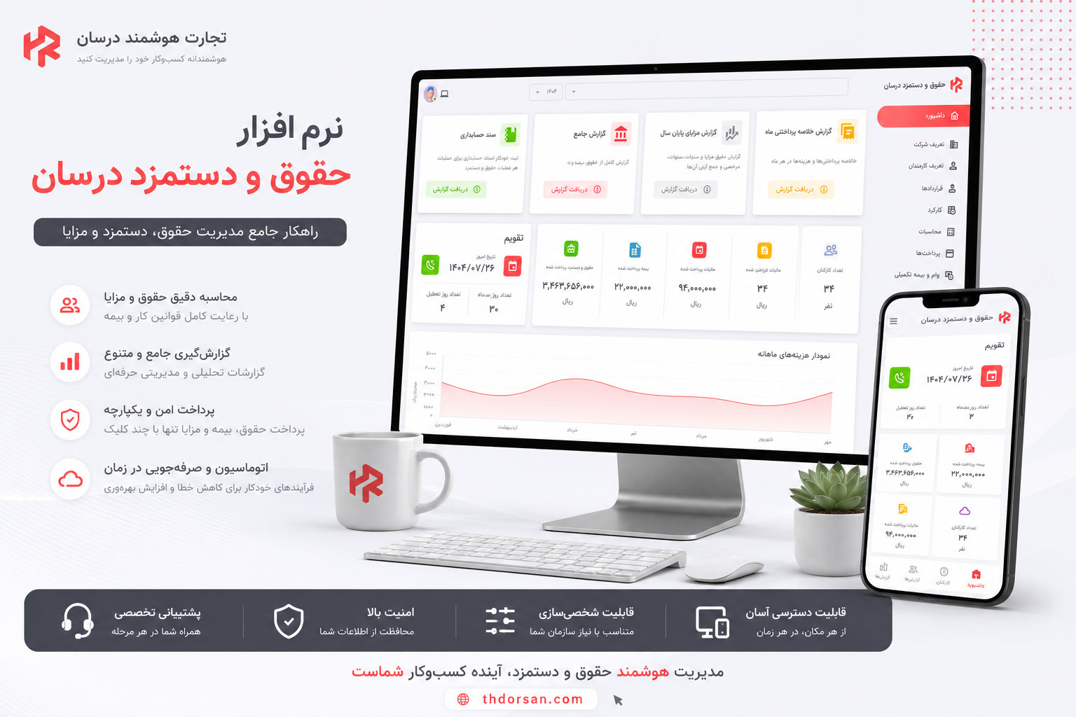 برنامه آنلاین حقوق دستمزد درسان
